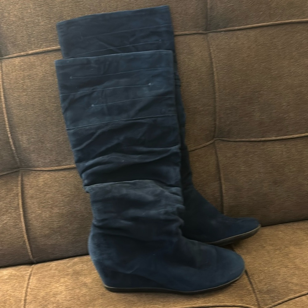 Aerosoles blue profit wedge boots